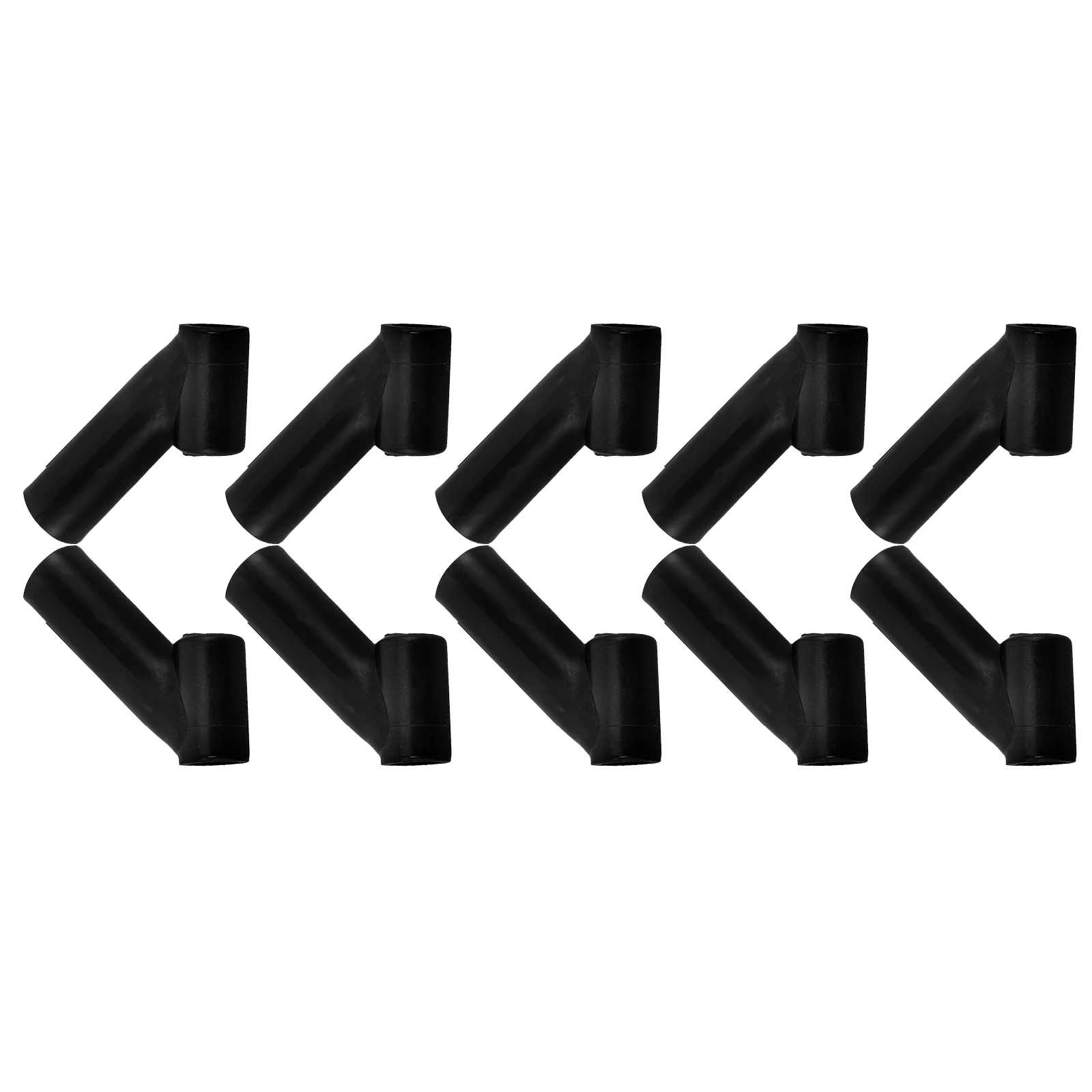 10 個プラスチック DIY カイトロッドコネクタ黒高強度軽量フレームジョイントアクセサリー修理用品 DIY カイトロッド部品
