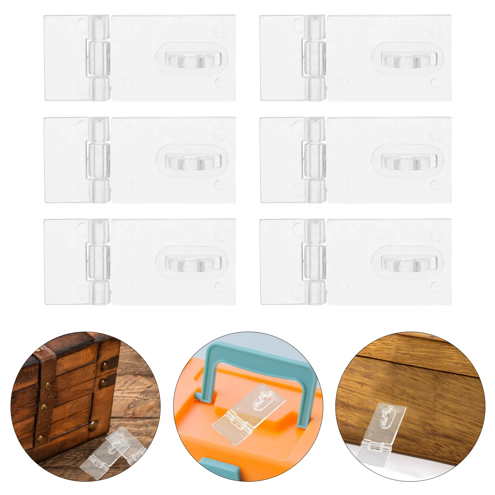 

10Pcs Display Box Hardware Accessories Acrylic Transparent Lock Latch for Jewelry Boxes Small Cabinet DIY Craft Projects Easy