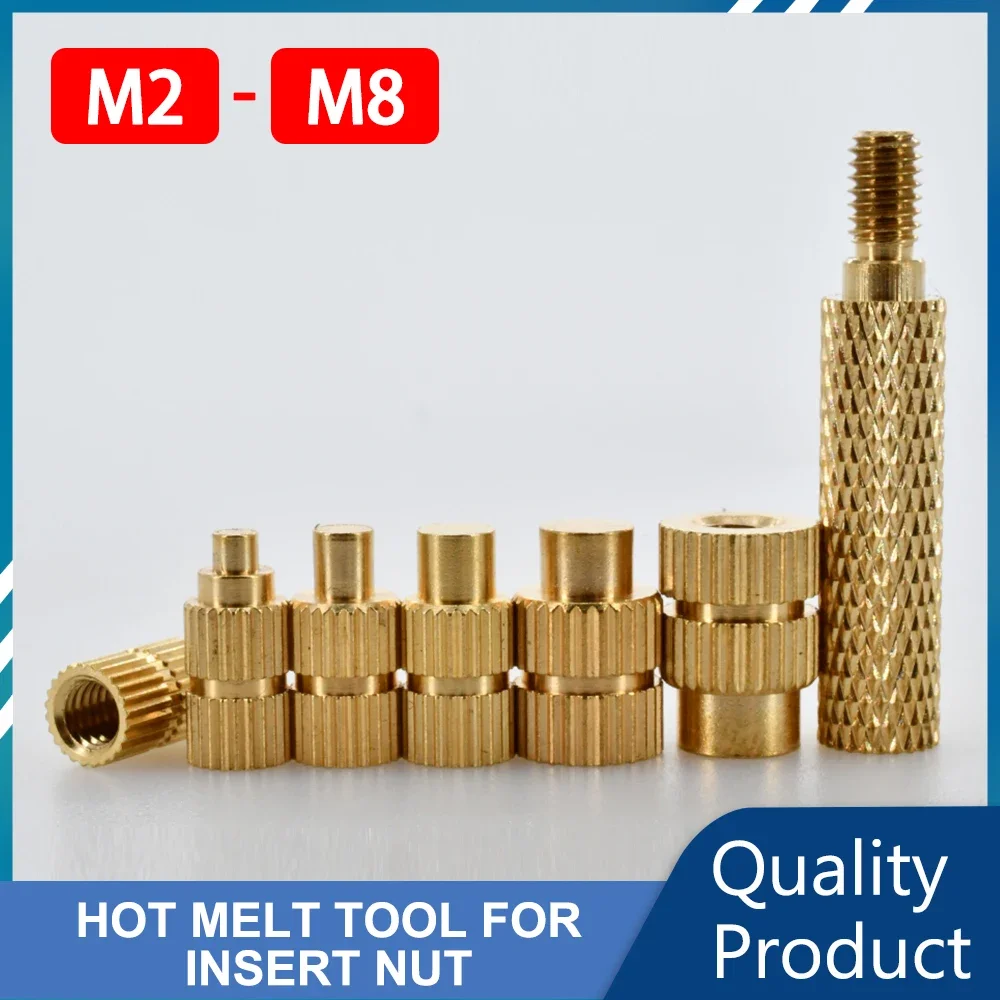 M2 M2.5 M3 M4 M5 M6 M8 Brass Heat Insert Nut Tool Soldering Iron Tip Connector 3d Printer Insertnut Hot Melt Solder Tips Inserts
