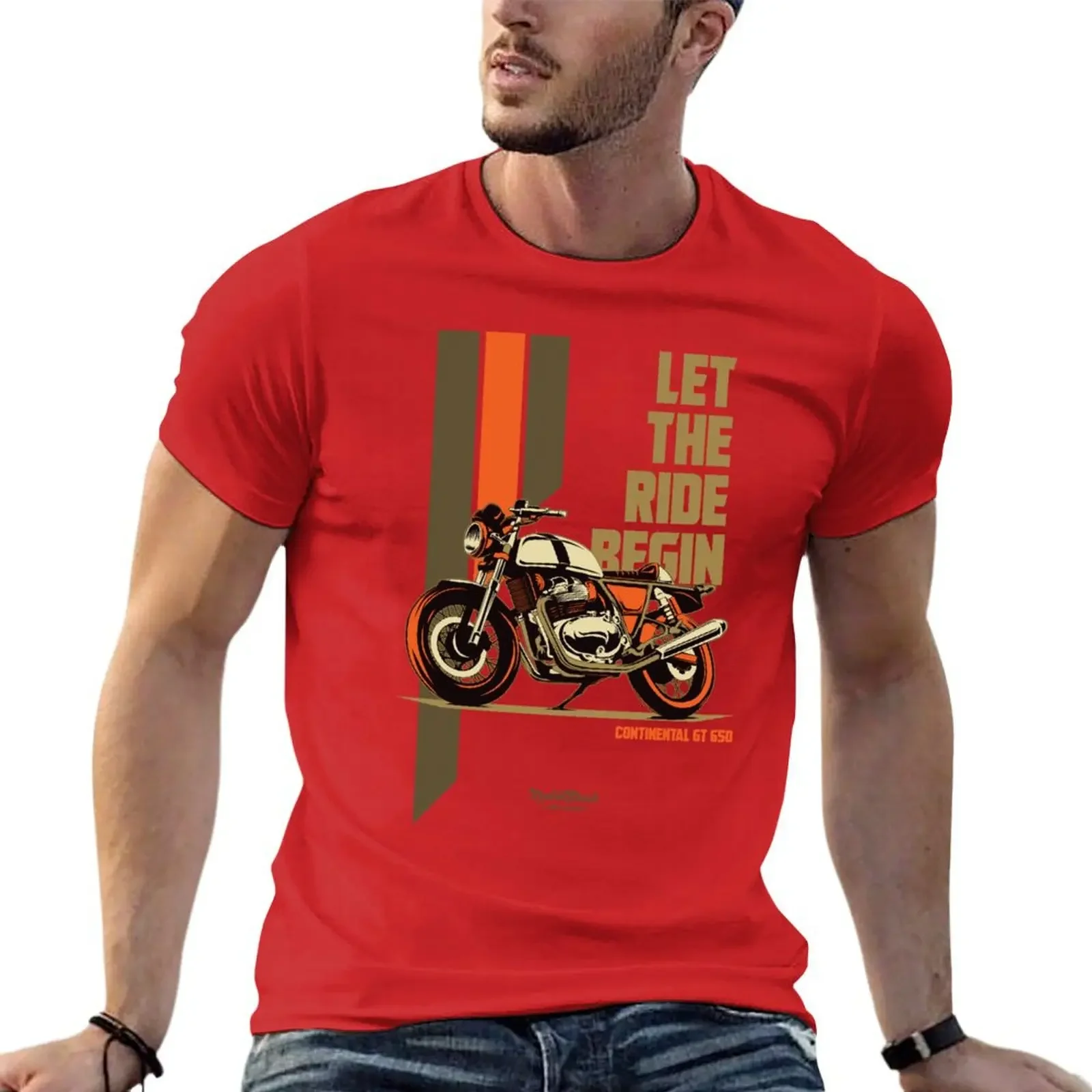 Continental GT 650 Rider Graphic T-Shirt Unisex Short Sleeve Motorcycle Biker Casual Tee For Men Motorbike Enthusiast Daily Wear