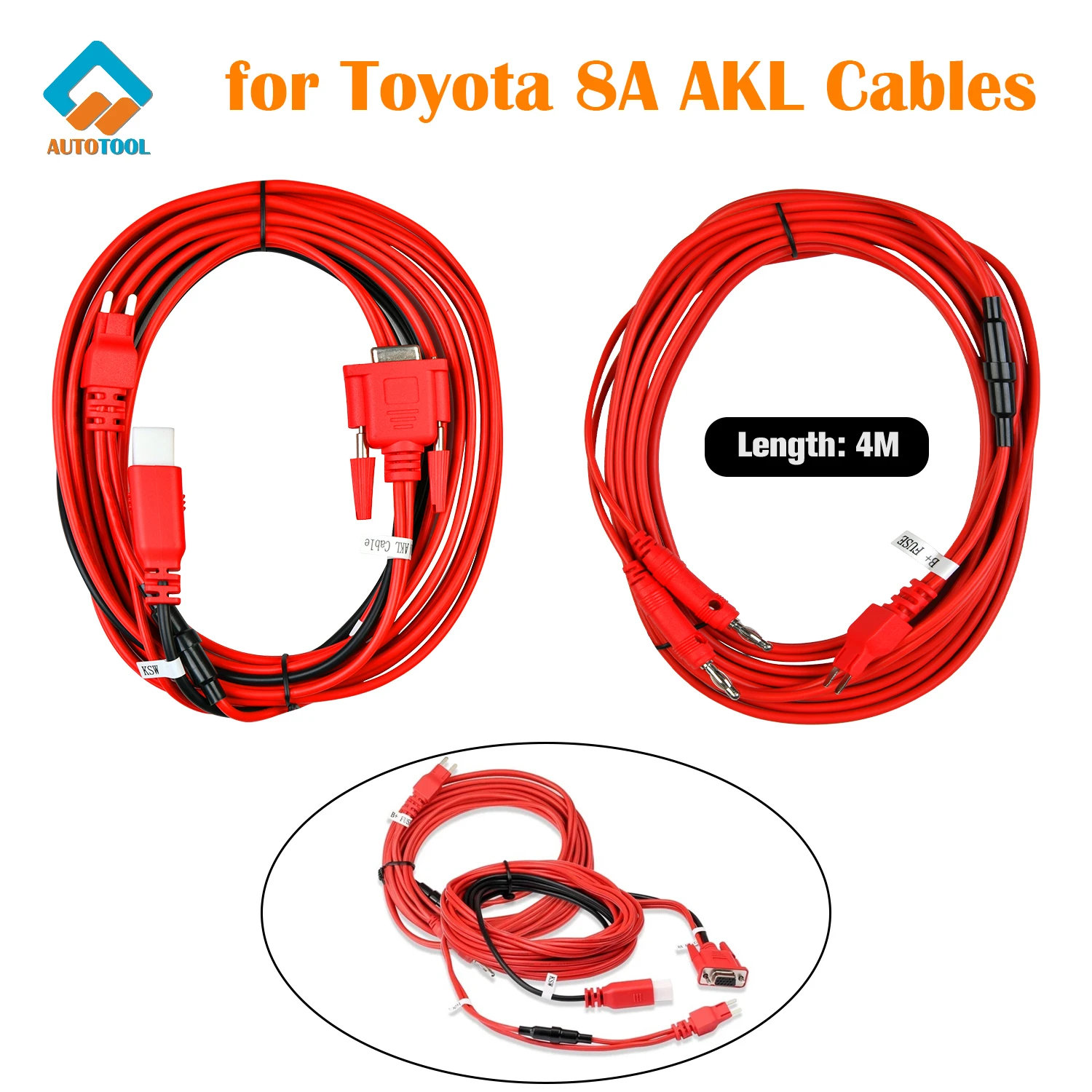 for Toyota 8A AKL Cable Non-Smart Key All Keys Lost Adapter Work with APB112 and G-Box2 G BOX2 Car Diagnostic Tool Line