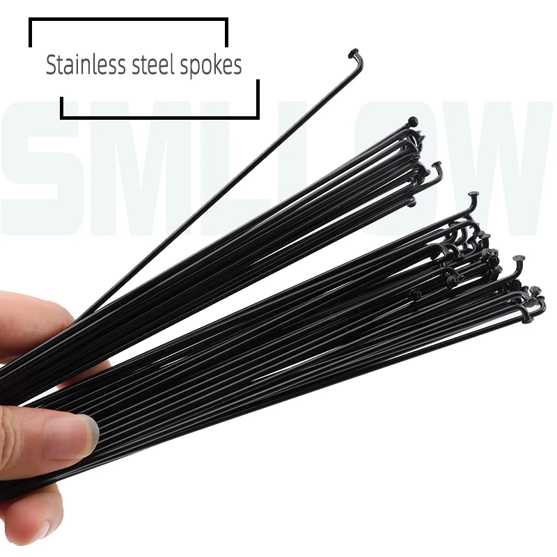 18pcs stainless steel Mountain/Road Bike 14G Spokes Black Colour Bicycle steel spokes