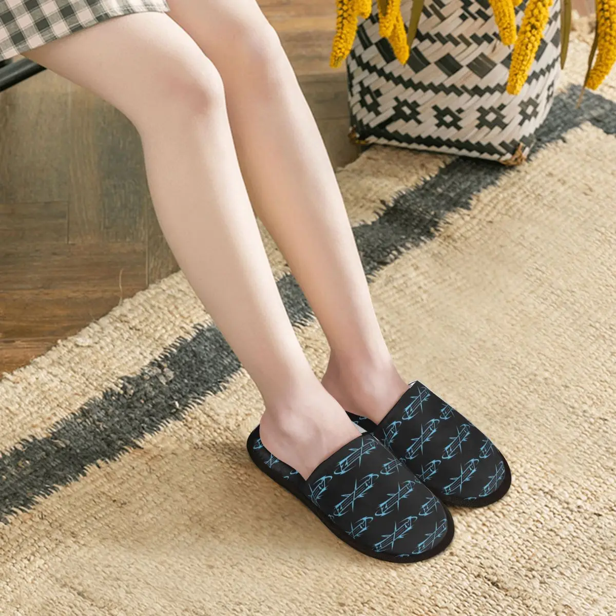Custom Kpop ATEEZs Logo Comfort Scuff With Memory Foam Slippers Women A TEEnager Zs Spa House Shoes view 5