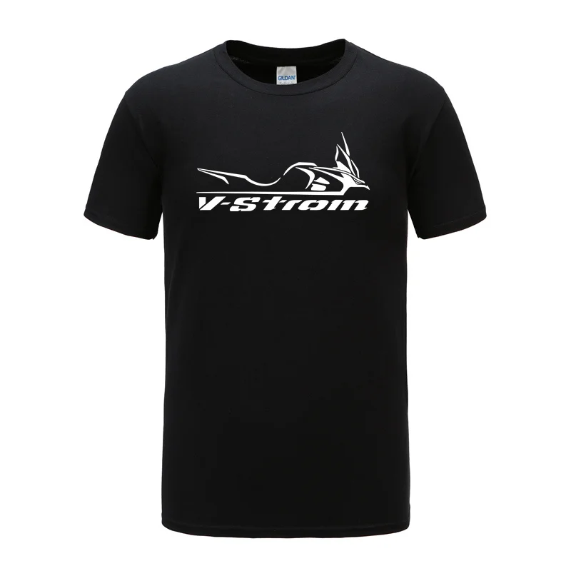 Hot Sale Motorcycle Cotton Suz Vstrom 650 v Strom for Men New Short Cotton Casual Men Slim Fit Slim T-shirt Cool Top