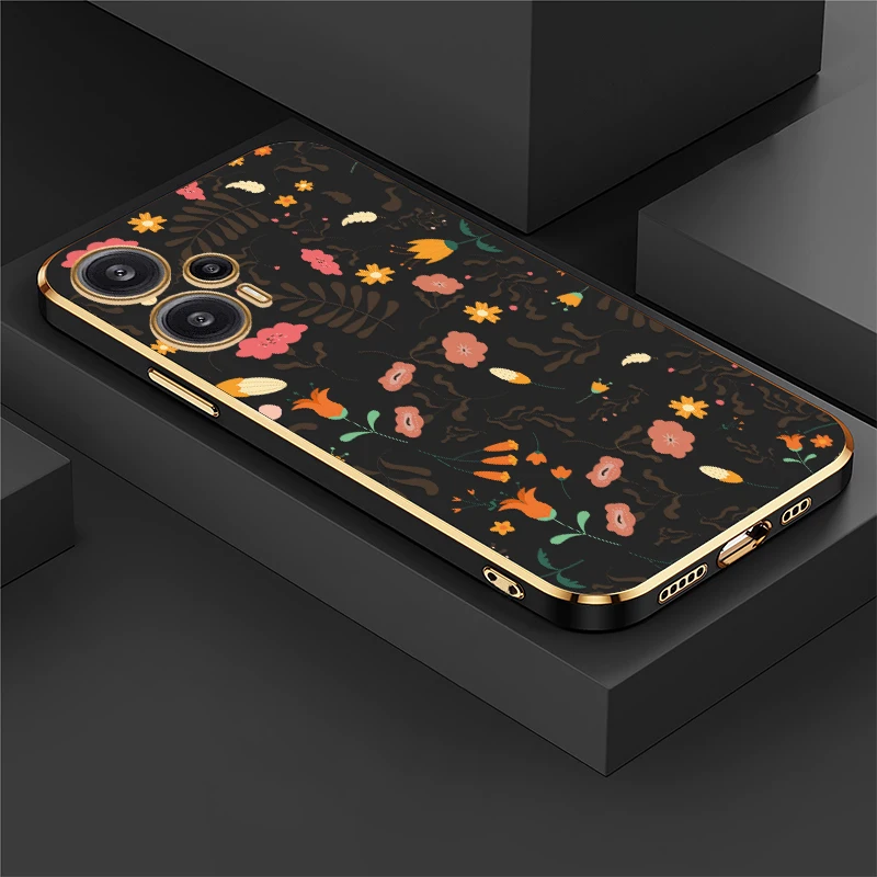 

Мягкий чехол из ТПУ с покрытием для Xiaomi Poco F8 Ultra, чехол с цветочным узором для Poco F6 Pro F5 F3 C40 C31, противоударный чехол