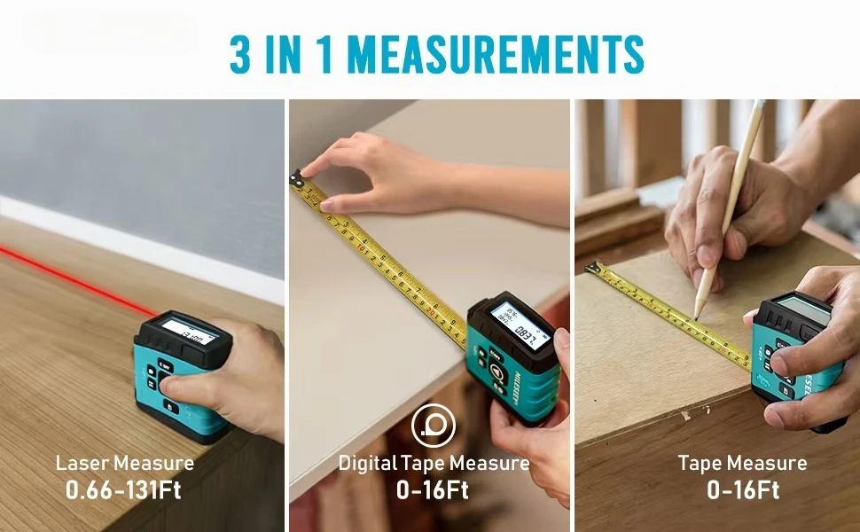 Laser Digital Tape Measures Wholesale Good Quality 5m +40m Professional Electric Measure Tape DT20