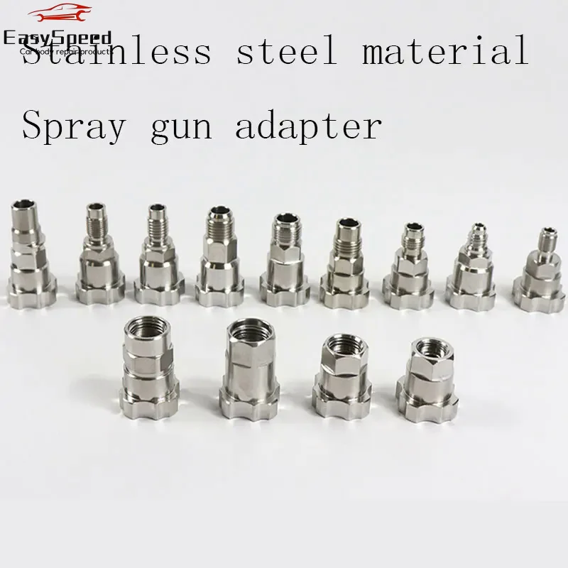 

Stainless steel material suitable for SATA DeVilbiss IATA Warte Avalon spray gun adapter car painting tool link rod adapter