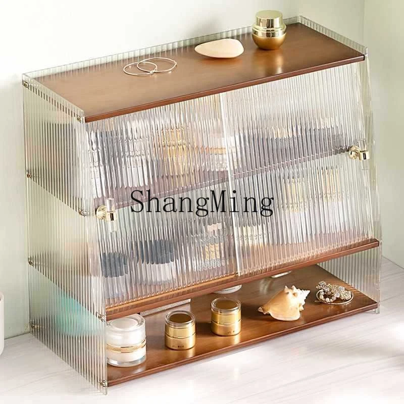ZYY Premium Delicate Desktop Storage Box Storage Tea Set Display Cabinet Tableware Cosmetics Kitchen Water Cup Shelf