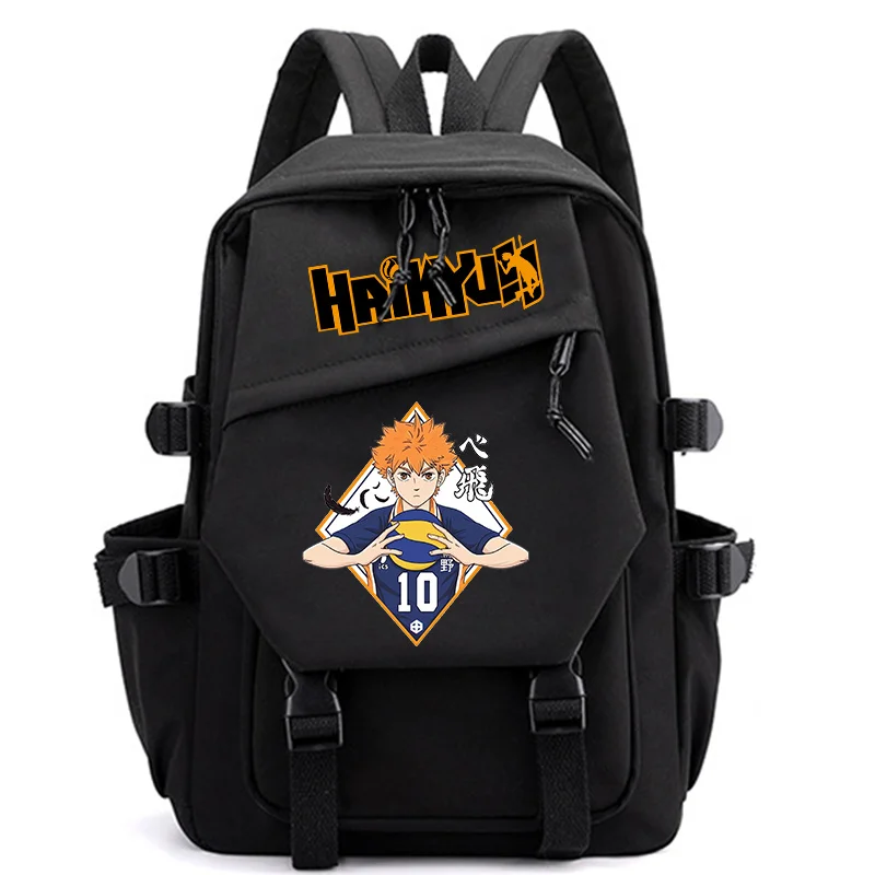 Haikyuu Backpack Anime Printed Large Capacity Student Supplies Travel Outside Portable Knapsack Hinata Shoyo Cartoon Bags Gifts