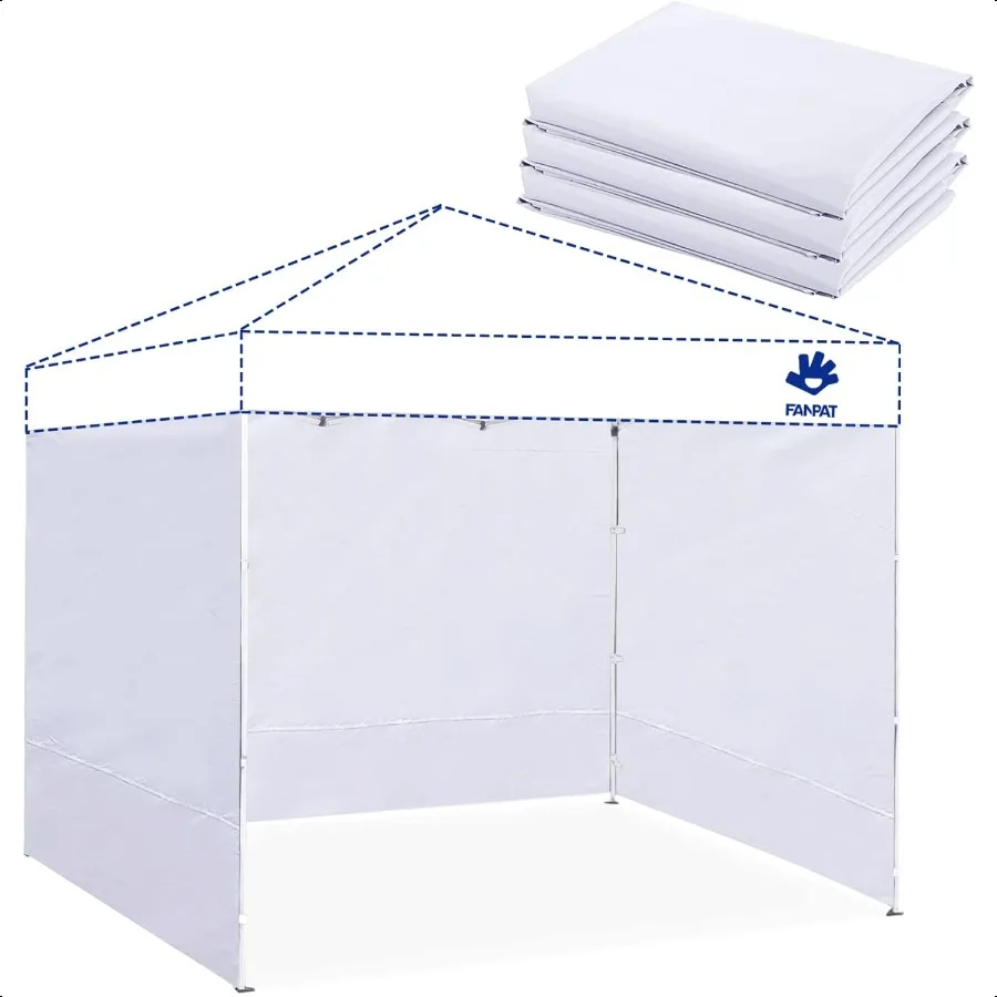 Instant Canopy Tent Sidewalls for 10x10 Pop Up Canopy Waterproof99 UV Protection3 Piece Sidewalls White 3PCS Sidewall Only Cano