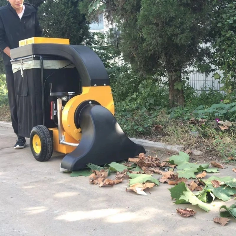 Small Walk Behind Leaf Blower Leaf Collector Machine with an Extension Tube for Cleaning Without Blind Spots