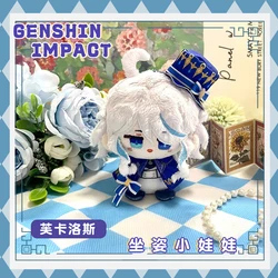 Anime Genshin Impact Focalors Neuvillette Wriothesley Clorinde Navia Cute 12cm Soft   Dango Pendant Keychain Gift