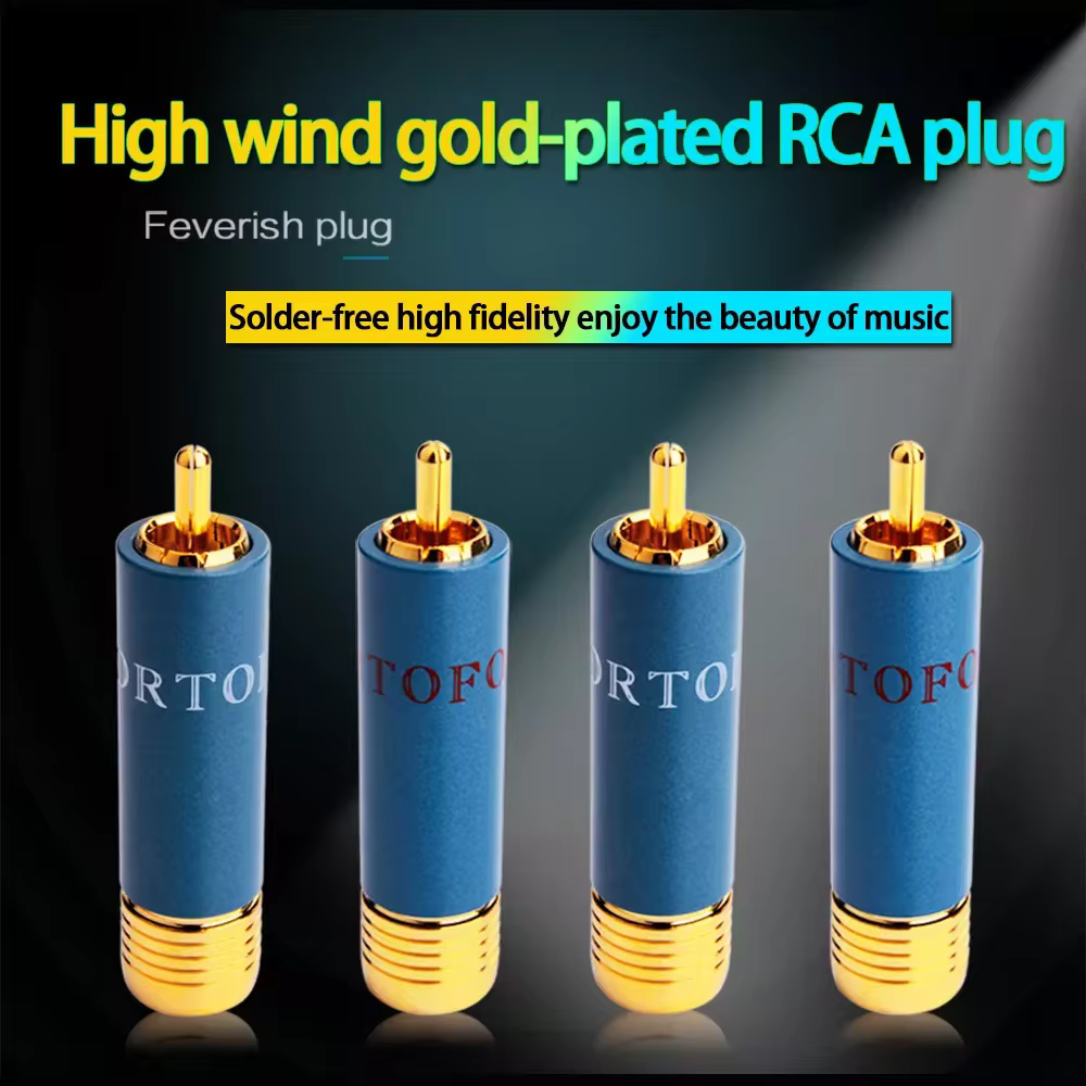 4 шт./лот Позолоченный HIFI RCA штекер Hi-end Ortofon Reference 8NX RCA разъёмы регулируемый аудиоштекер Rca Male вилка