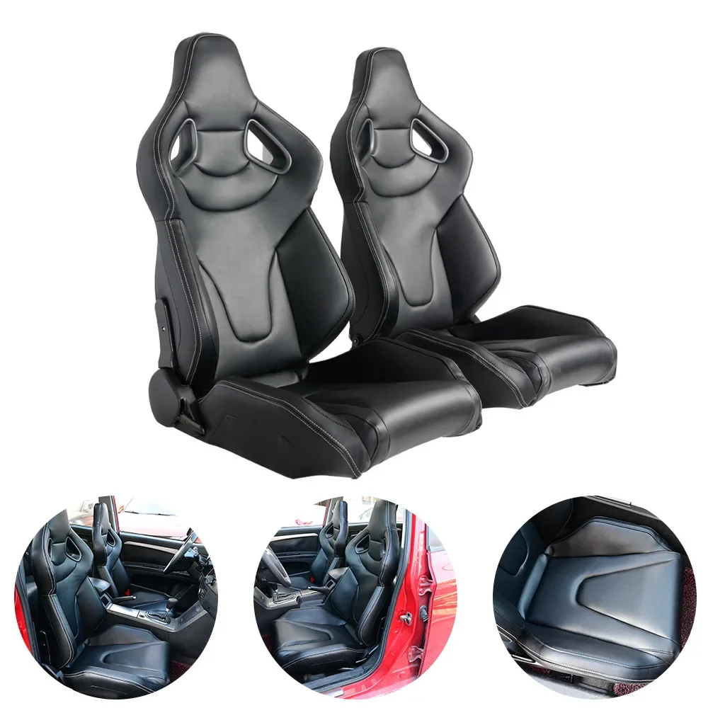 Car high-quality PCV waterproof black durable seat Universal personality high-end business car racing