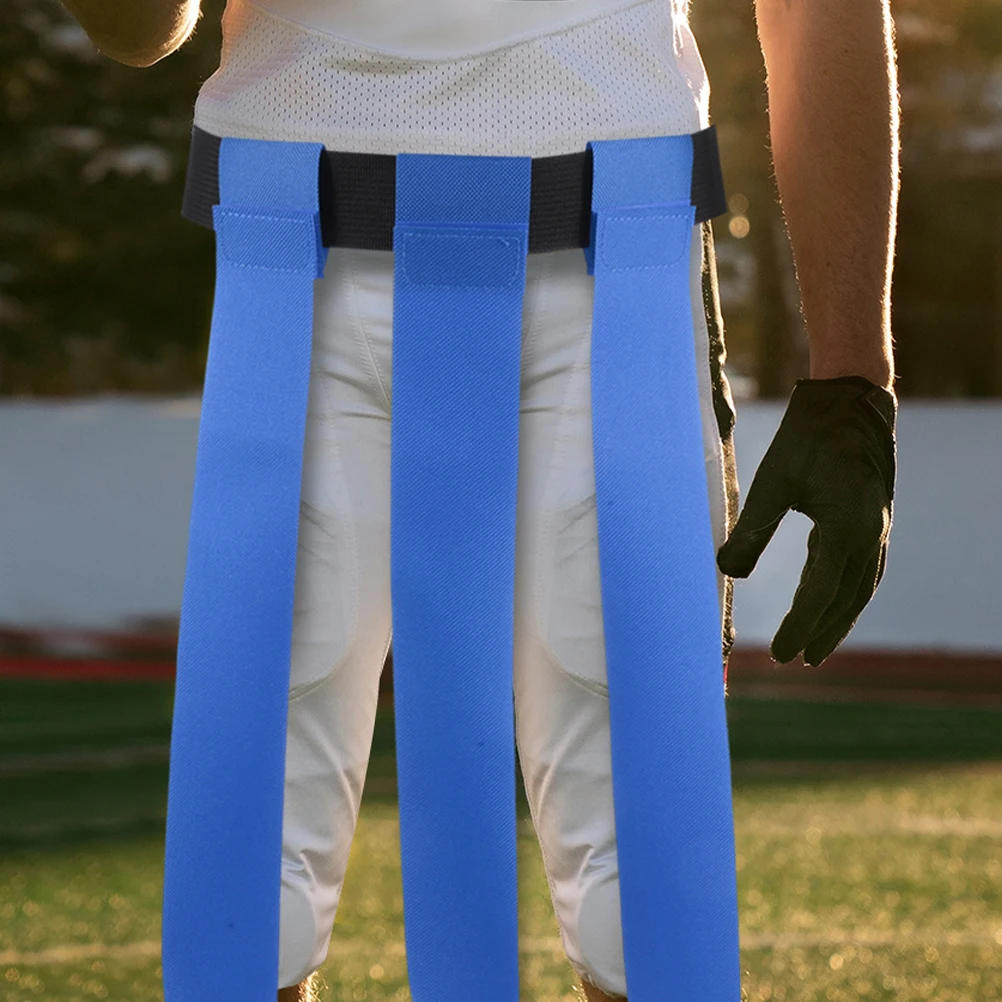

Rugby Flag Belt Reusable Football Training Belt Good Toughness Long Life Movable Flags Slide Adjust Distances Teens Sports Prop