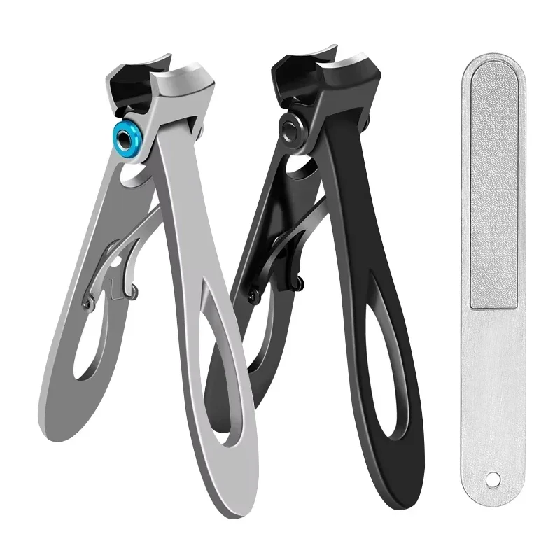 

Large Opening Stainless Steel Nail Clippers Cutter Trimmer Manicure Scissors Thick Hard Toenail Fingernail Files Pedicure Tools