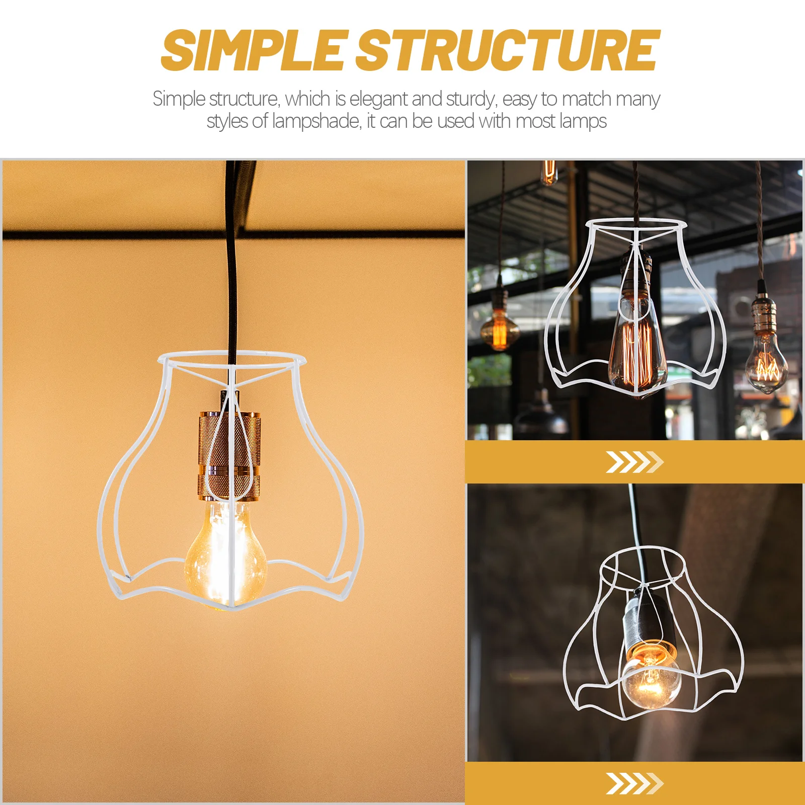 

Iron Lampshade Frame Vintage DIY Style Sturdy Table Lamp Shade Support Bracket for Desk Lamps Lampshade Frame Lamp Shade Guard