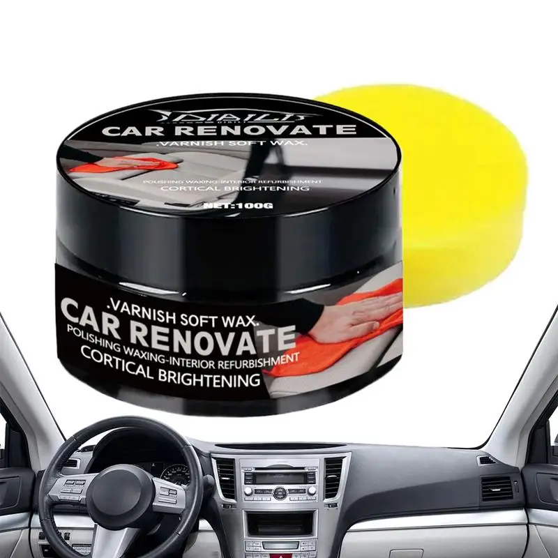 Car Interior Care Kit Long-Lasting Dashboard Polish Wax Car Seat Polish Kit Car Parts Restorer For Prevent Fading Yellowing