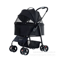 Huaying Pet Cart Outdoor Dog Cart Detachable Pet Cart Lightweight Foldable Outdoor Pet Cart Travel Stroller  Baby Stroler