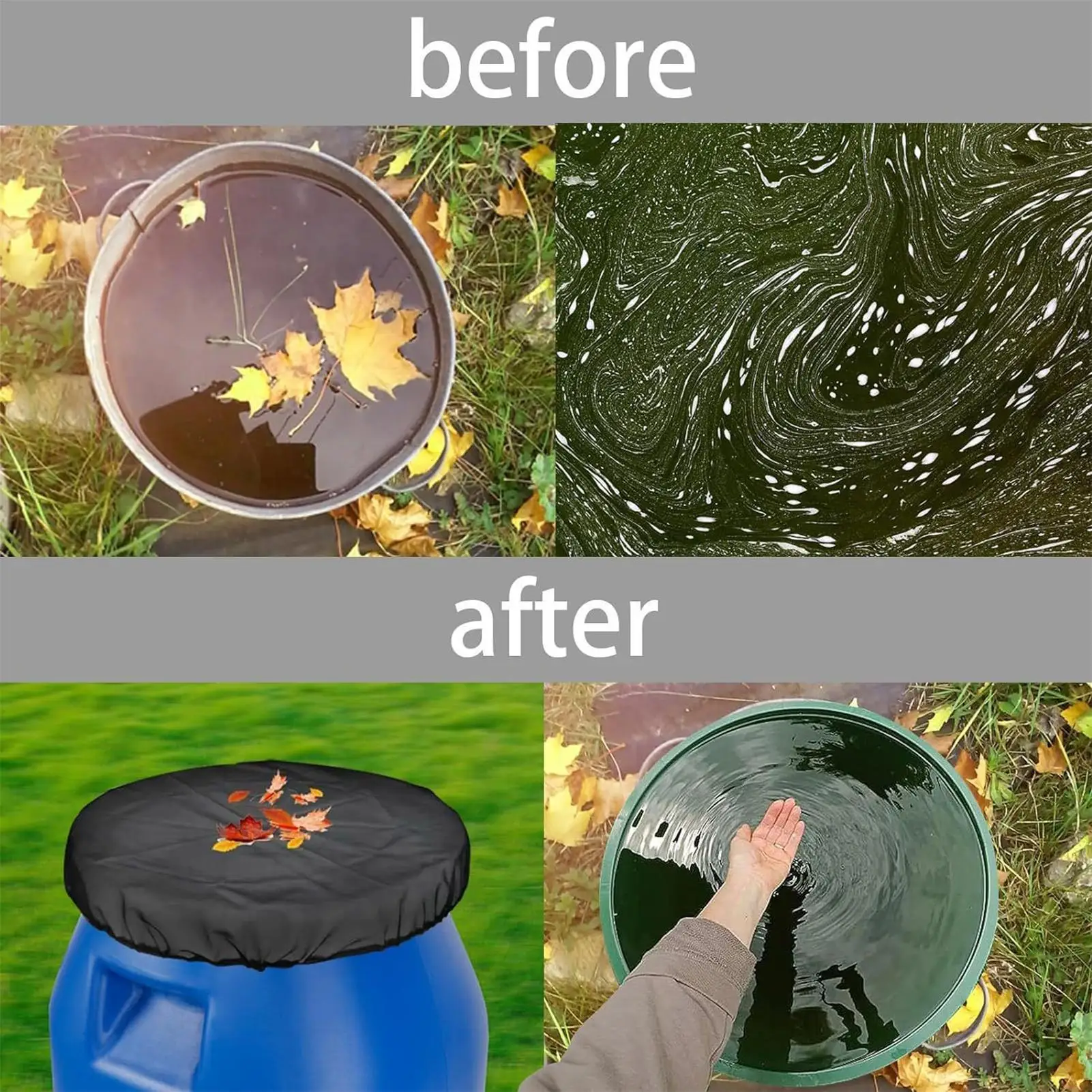 

4 шт. сетчатая сетка для бочек от дождя, ведра для сбора воды, крышка резервуара для воды, защитная крышка, инструмент для сбора дождя 60/80 см