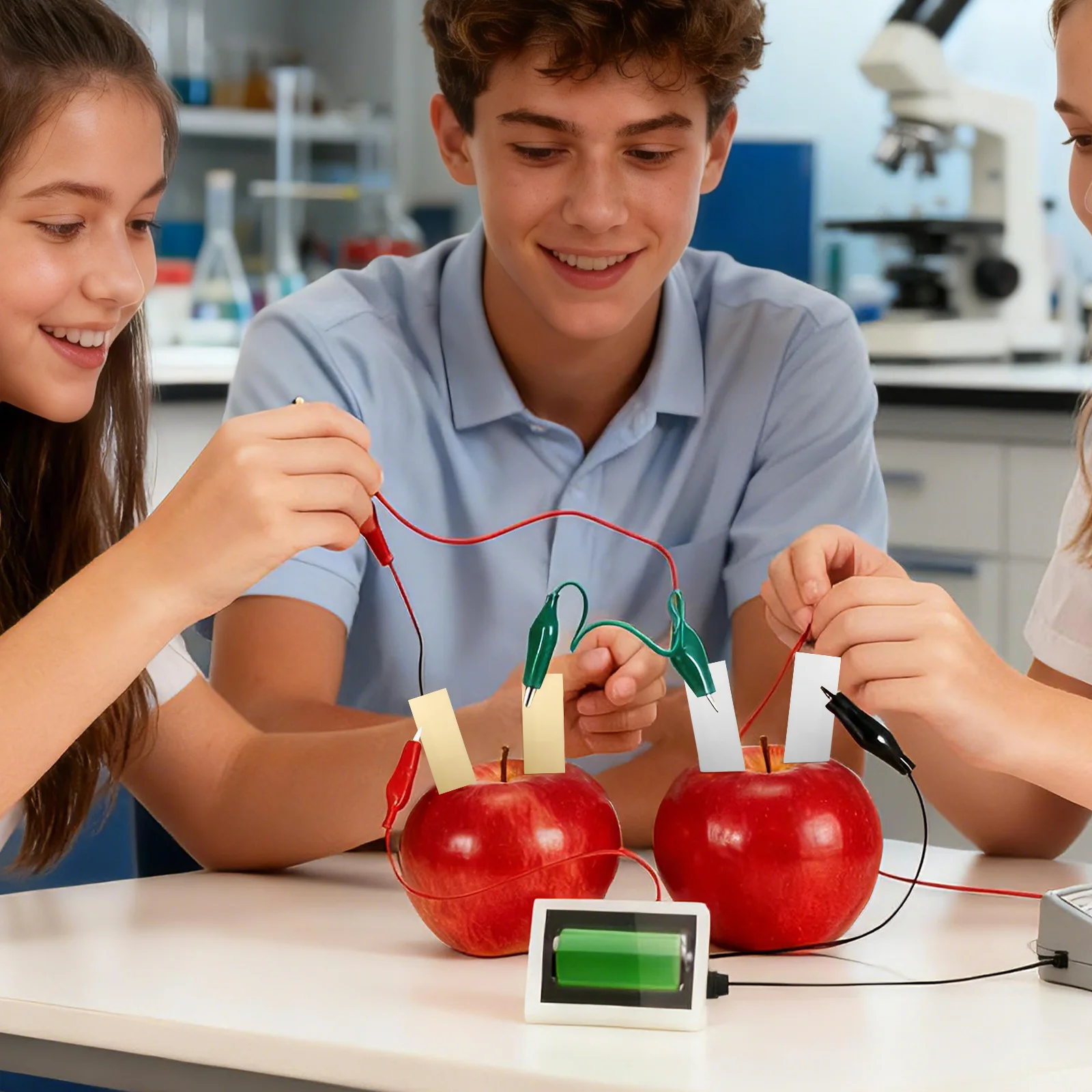 

10 Pairs Copper Zinc Strips Diy Fruit Science Experiment Tools For Kids Scientific Experiment Supplies