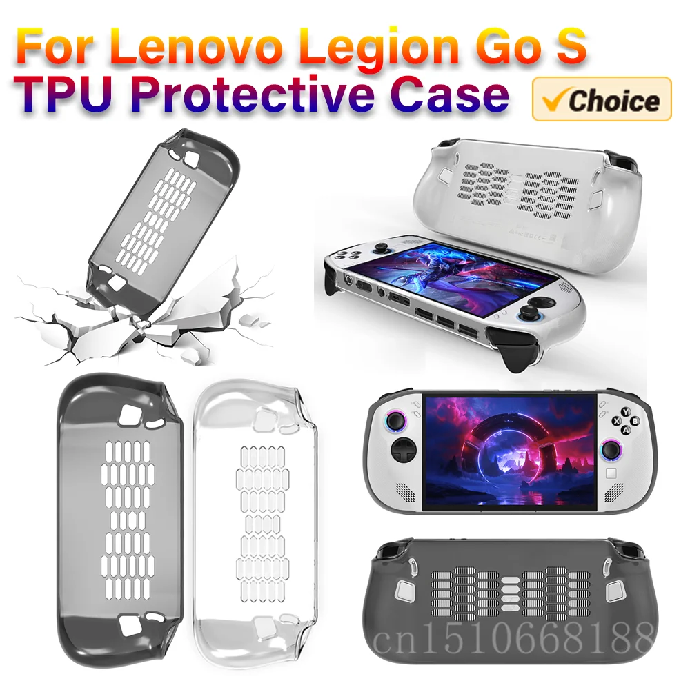 

TPU Case for Lenovo Legion Go S Gaming Handheld Anti-Scratch Full Protective Case Ergonomic Protection Cover Soft TPU Cover Case