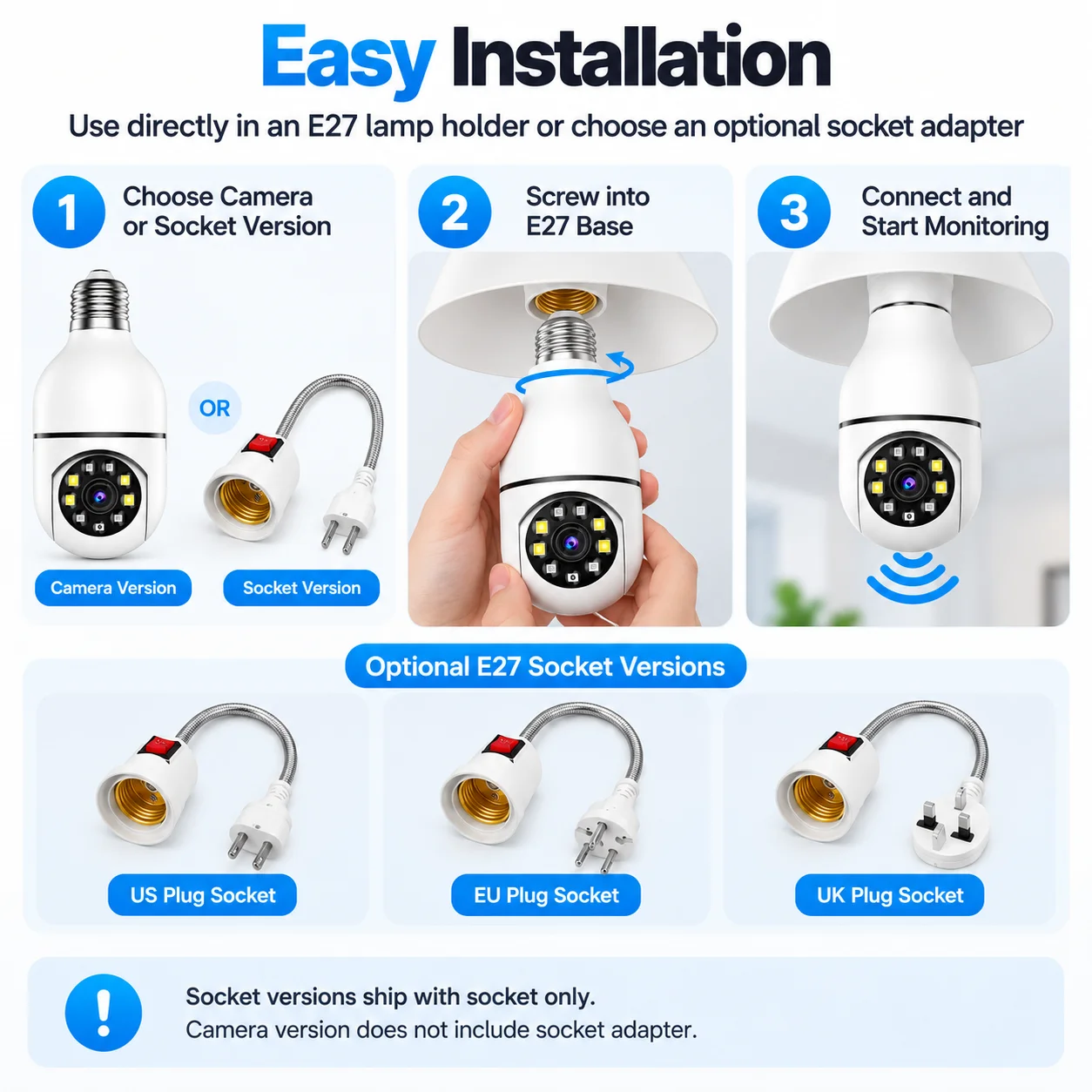 E27 WLAN-Glühbirnen-Sicherheit – Home Security Cameras Uk Bewertung und Preis