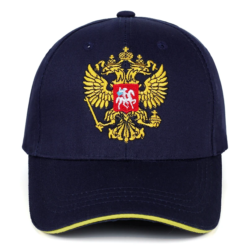 New Neutral Cotton Outdoor Baseball Cap Russia Badge Embroidery Snapback Fashion Sports Hat Men And Women With Patriot Hat Bone