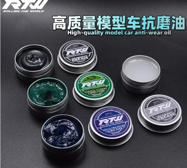 RTW High-Temp Resistant RC Model Oil Set: Gear/Bearing/Steering/TX - Blue/Green/Black - Anti-Seize for Off-Road Cars/truck