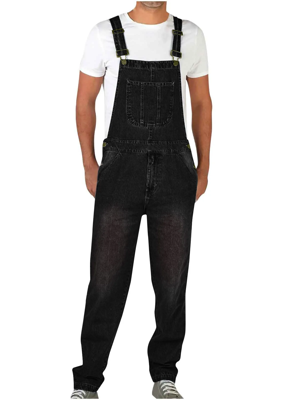 

Contemporary Overalls Casual Streetwear Slimfit Overalls Tapered Leg Extralong Overalls Solid Color Bibstrap Dungarees