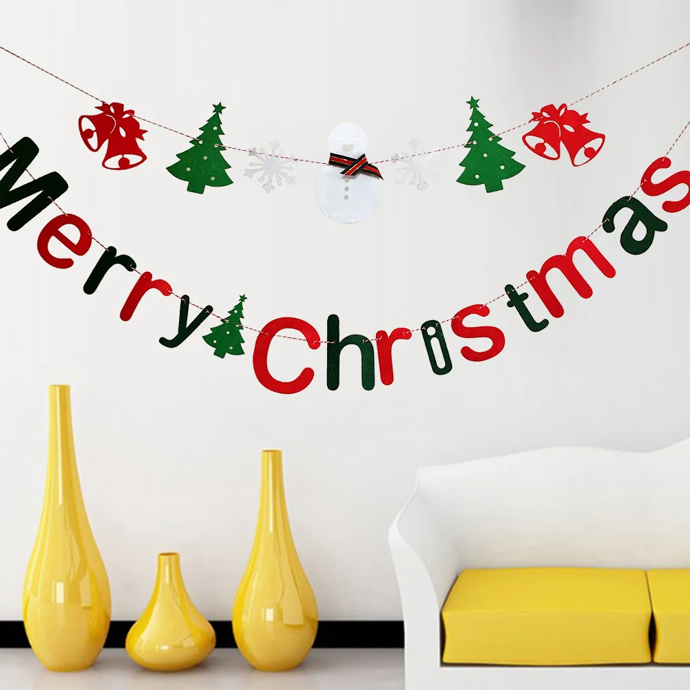 

Letter Pull Flags Christmas Decoration Letters Banner For Indoor Outdoor Party Bunting Hanging Ornaments