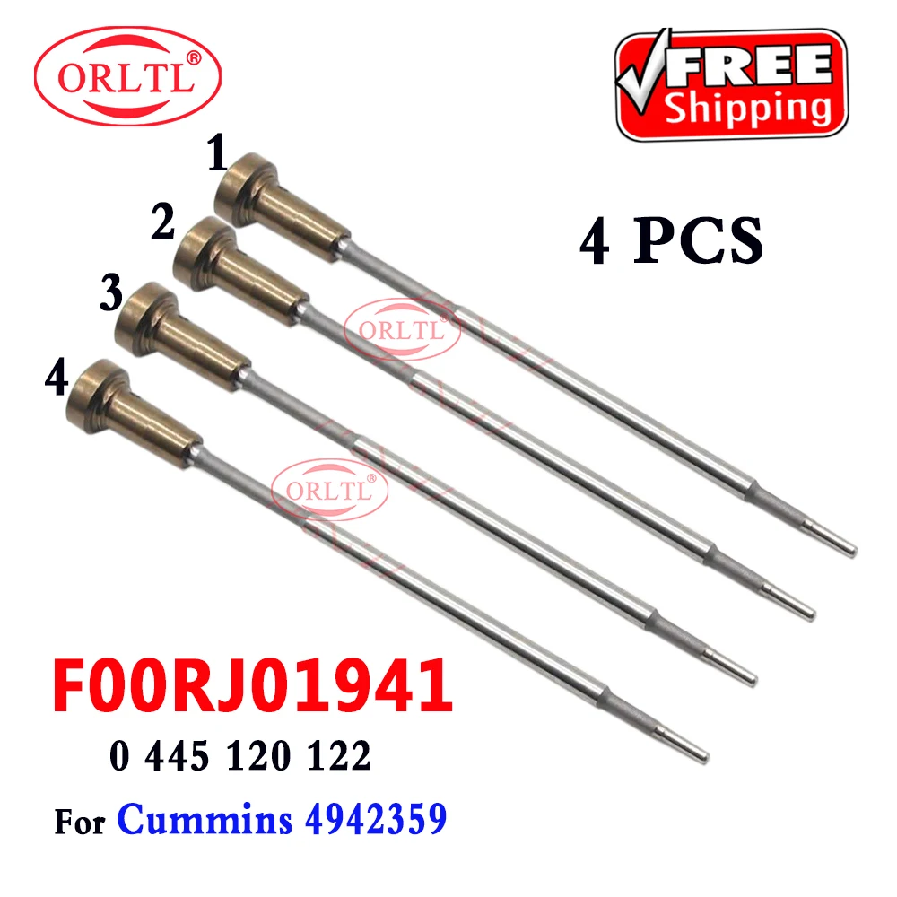 

4 PCS ORLTL F00RJ01941 NEW 0445120122 Diesel Common Rail Injector 0 445 120 122 Valve F00R J01 941 for Dongfeng Cummins 4942359