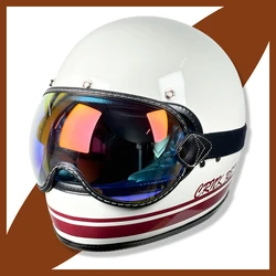 Classic Full Face Motorcycle Helmet - DOT Certified, Durable ABS Shell for Off-Road & Street Riding