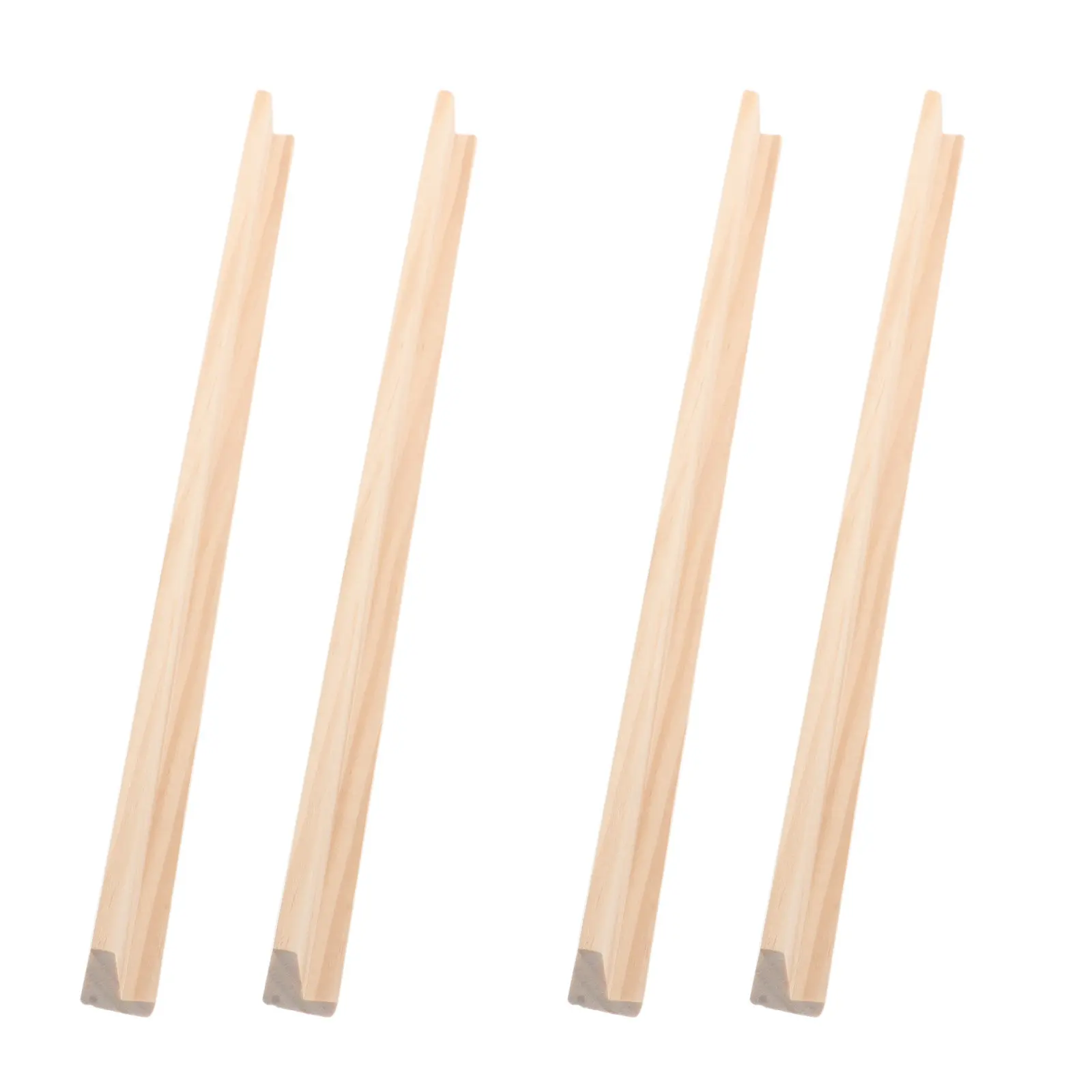 4 قطع حامل دومينو خشبي بصف واحد، حامل عرض بلاط غير مكتمل التشطيب لصينية لعبة تدريب الراكب المكسيكي، رف عرض بلاط بطول 36 سم