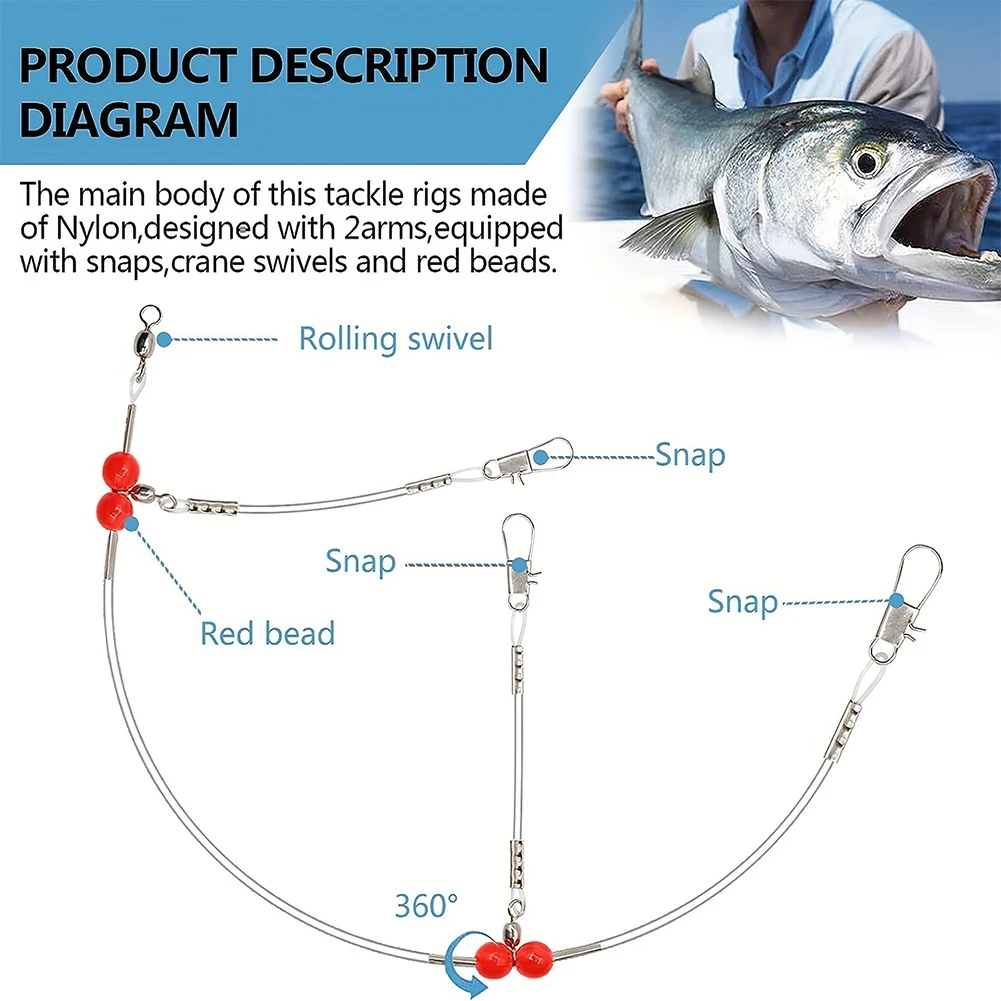 Bottom Fishing Fishing Leaders Fishing Rigs Easy To Use High Tension Saltwater Leader Line For Bass Pike Salmon