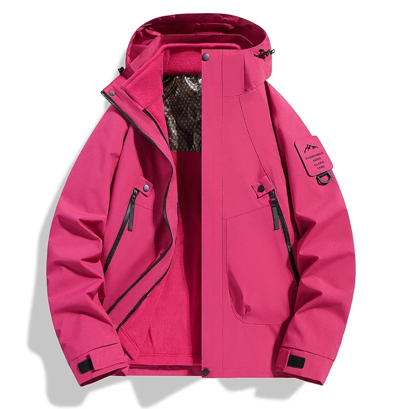 New Autumn and Winter Graphene Heating Cold Warm Insulation Men's Women's Three in One Jacket Waterproof Windproof Assault Suit