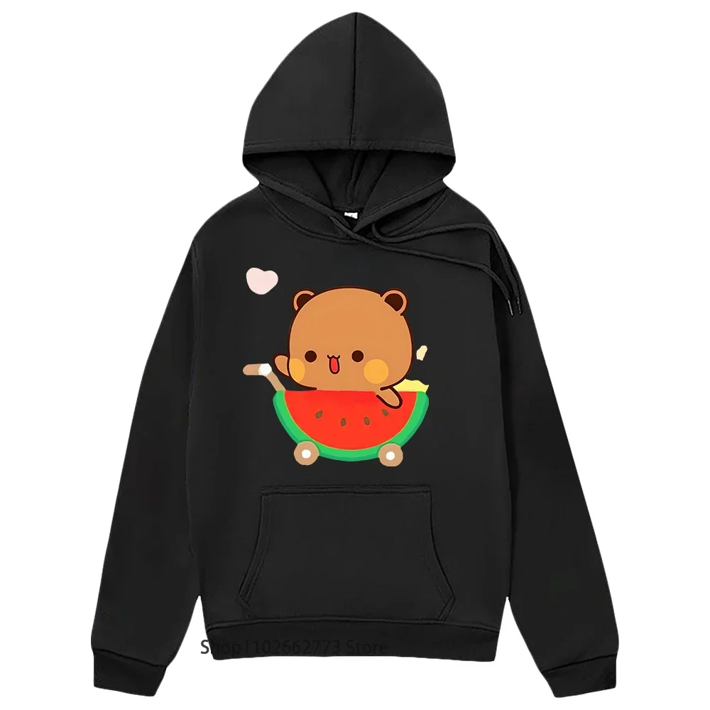 

Толстовки с капюшоном Baby Dudu InThe Watermelon Cart для женщин и девочек, толстовка с рисунком медведя панды, милая мужская одежда Kawaii, уличная одежда Y2k