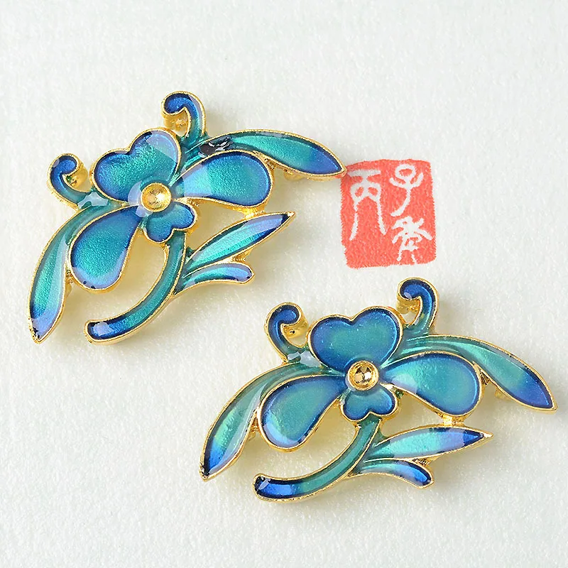 

100 pieces set antique series burning blue and dripping oil hairpin DIY handmade antique Hanfu walking headdress material