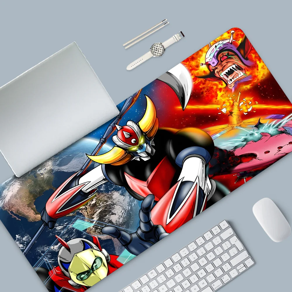 Anime Ufo Robot Goldrake Mousepad Desk Pad Gaming Accessories Prime Gaming XXL Keyboard Pad Stitched Pad Desk Pad