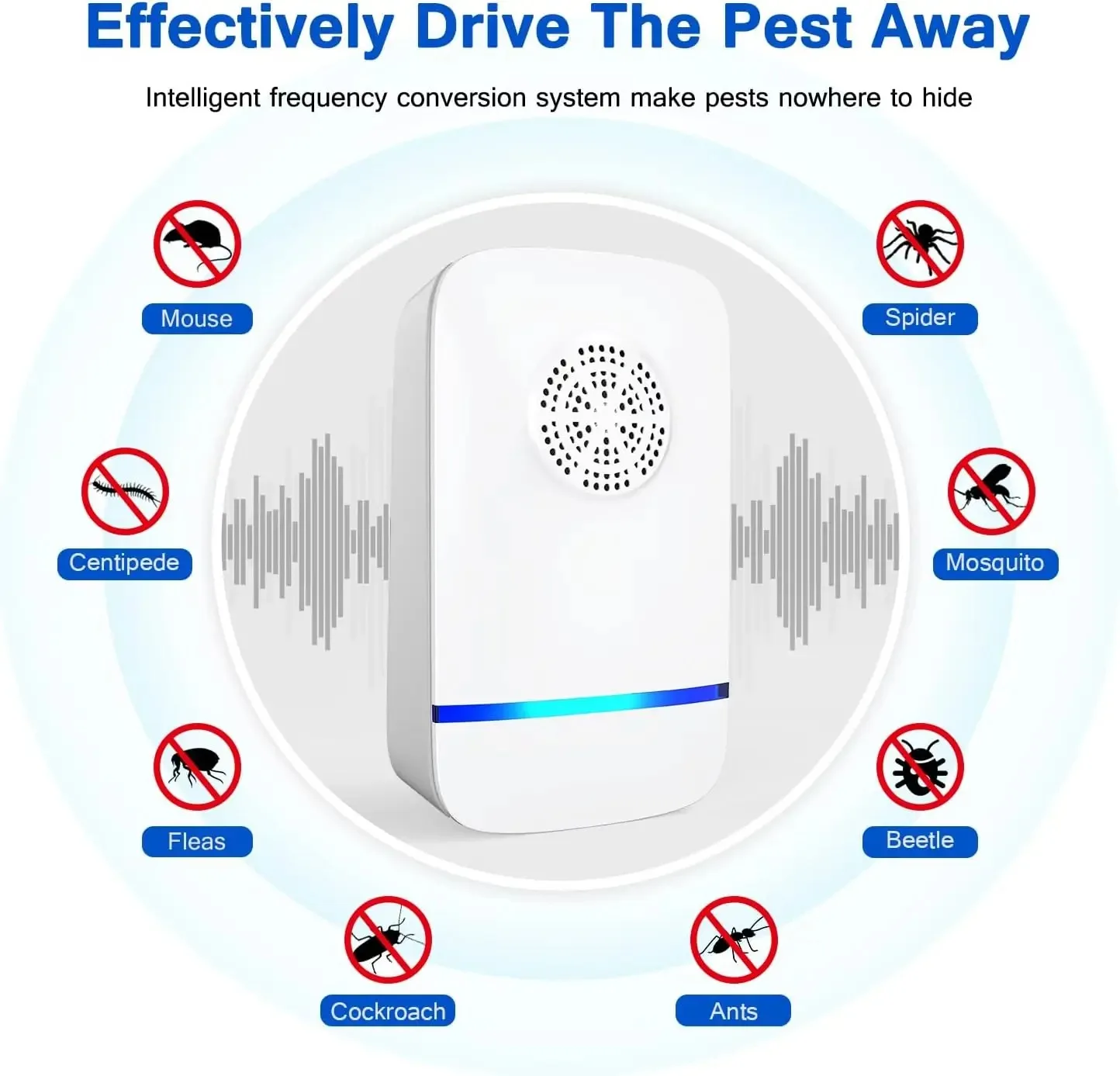 Ultrasonic Electronic Insect Repellent Pest Repeller Pest Control Electronic Ultrasonic Repeller Indoor