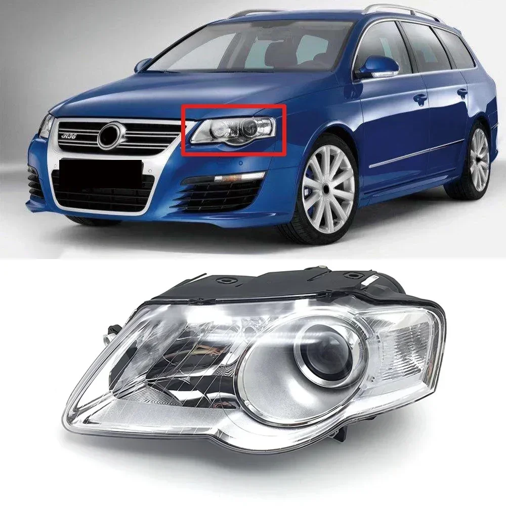 

Kamshing Front Bumper Headlight Headlamp For VW Passat B6 2006 2007 2008 2009 2010 Head Light Head Lamp