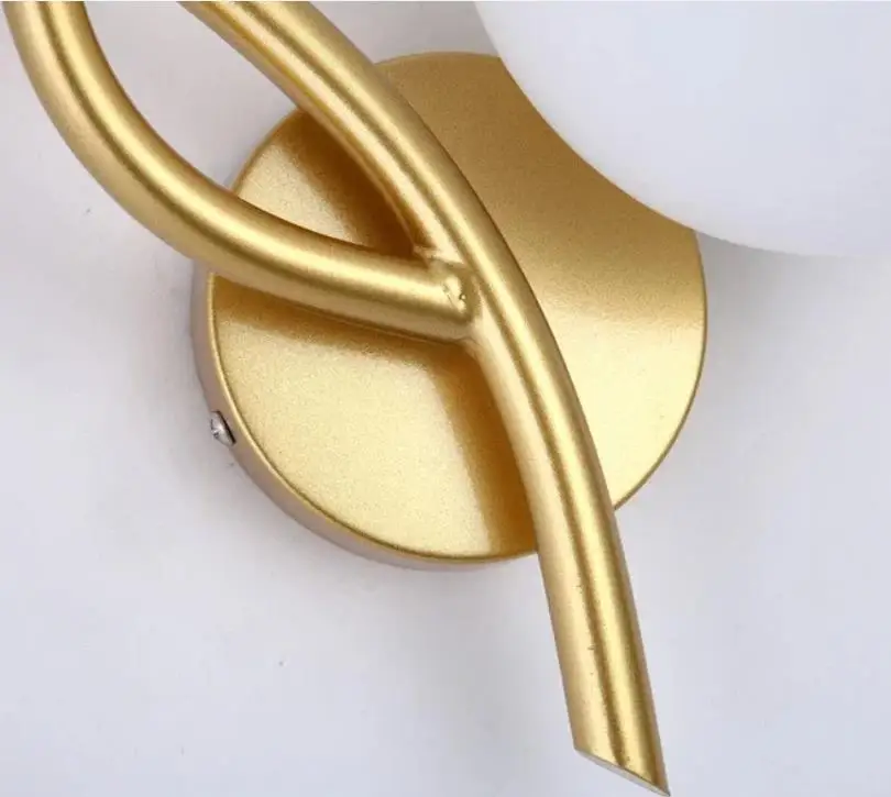 

Dining Hall Hallway Decoration Round Ball Wall Lamp Simple Bedroom Bedside Lamp Glass Wall Lamp