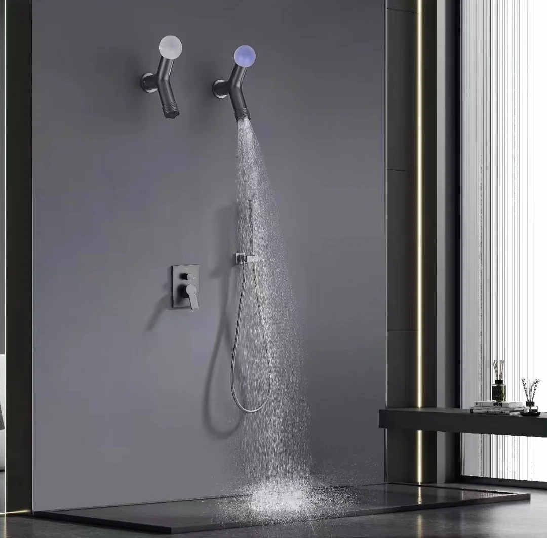 

New ambient light concealed shower shower set into wall shower shower buried wall embedded hidden embedded flower