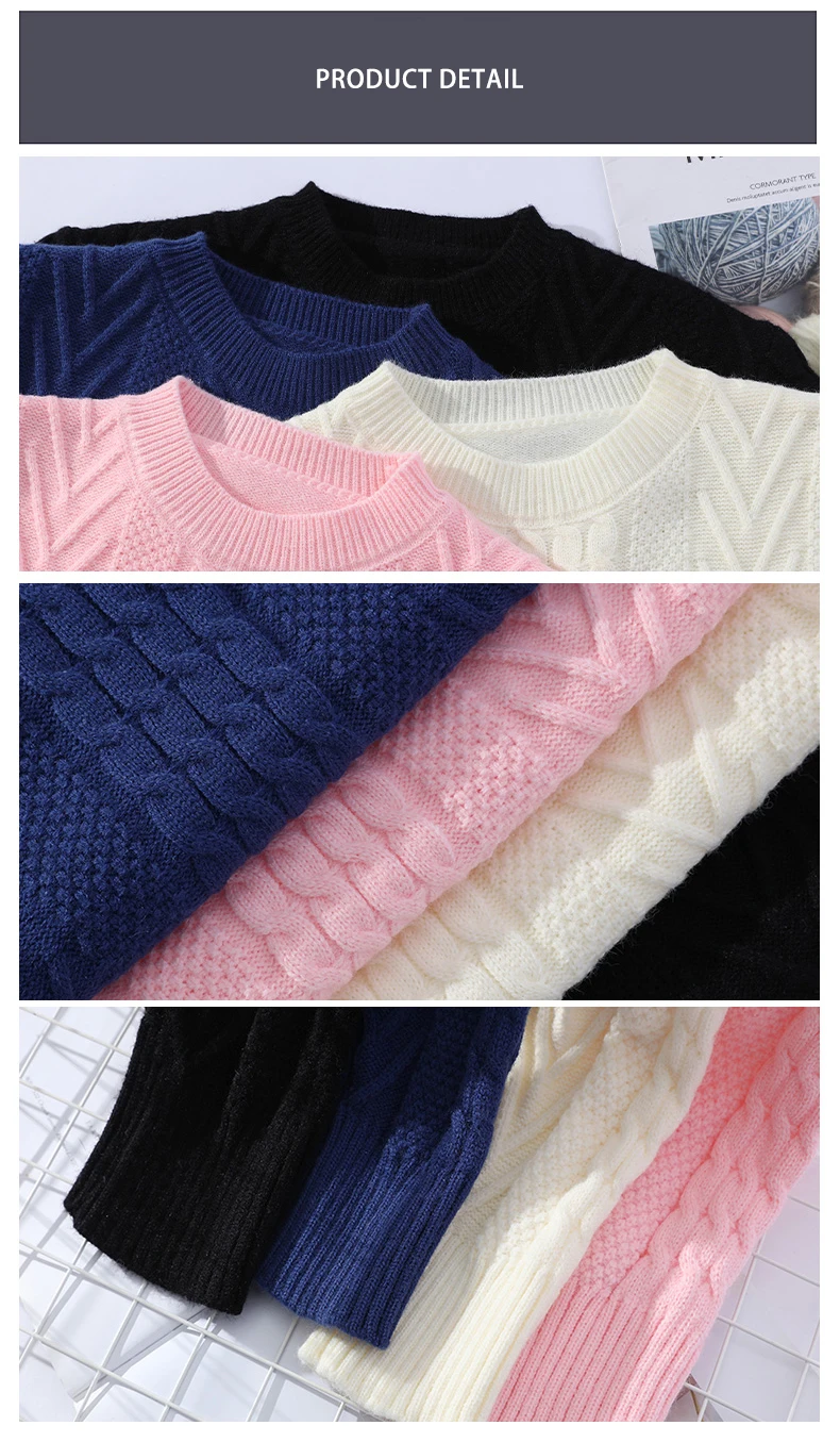 2023 Autumn Winter Knitted Men\'s Casual Sweater High Quality Round Neck Twists Weaving Pink Pullover Men Fashion Warm Sweater