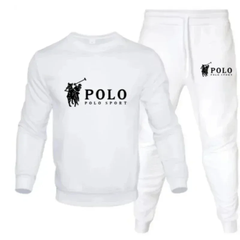 

Men's autumn and winter sets of round-neck sweatshirts and jogging pants, autumn and winter fashion, outdoor fitness and casual