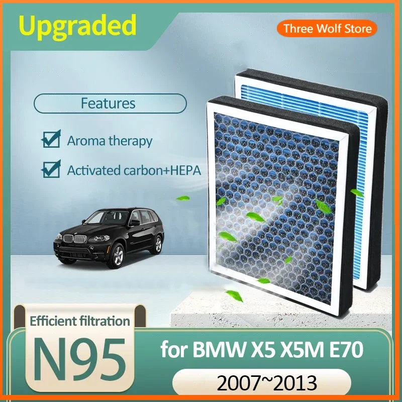 

Activated Carbon Air Filter for BMW X5 X5M E70 MK2 2007 2008 2009 2010 2011 2012 2013 64316945586 Conditioner Filter Accessories