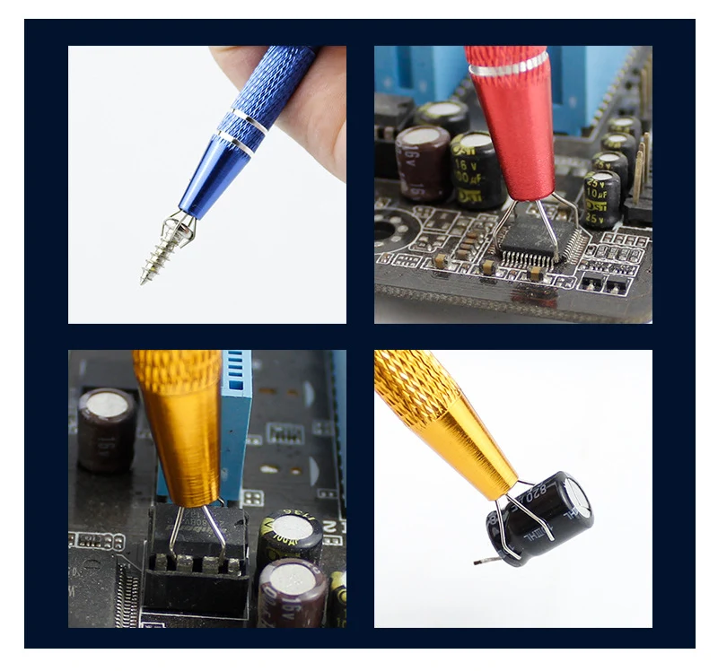 IC Extractor Anti-Skid Chip Pickup Suck Pen BGA Electronic Component Puller Tool scheda madre Circurt Extractor con quattro artigli