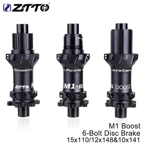 ZTTO M1 BOOST 148 Disc Brake Hub StraightPull 28 Hole Hub HG XD MS Core 10 11 12 Speed 6 Pawls 6-Bolt Hub Thru Axle12x148 15x110