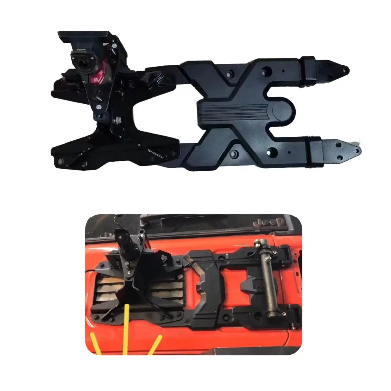 Spare Tire Carrier and Hinge for Jep Wrangler JL 18+ Oversized Spare Tire Tailgate Adjustable Bracket Reinforcement Hinge