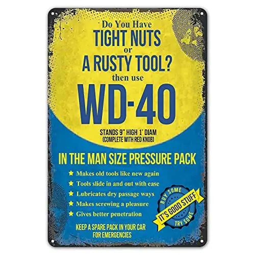 Room Man Cave Art Decorations Metal Sign Wall Decor Tin Signs Do You Have Tight Nuts Or A Rusty Tool? Vintage Garage 8 x 12 inch